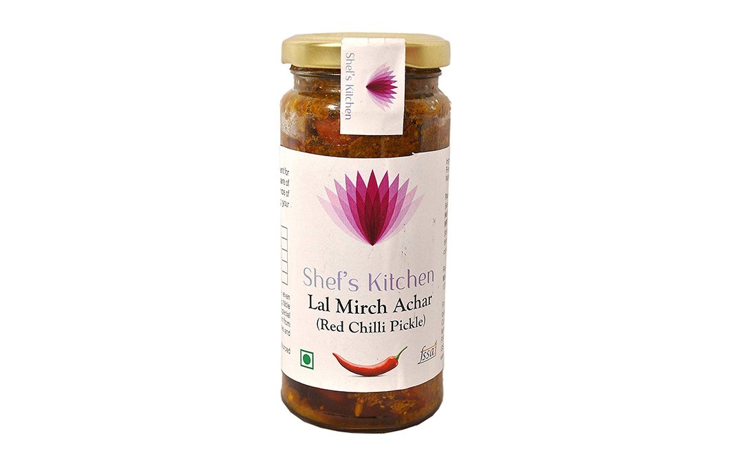 Shef's Kitchen Lal Mirch Achar (Red Chilli Powder)   Glass Jar  400 grams
